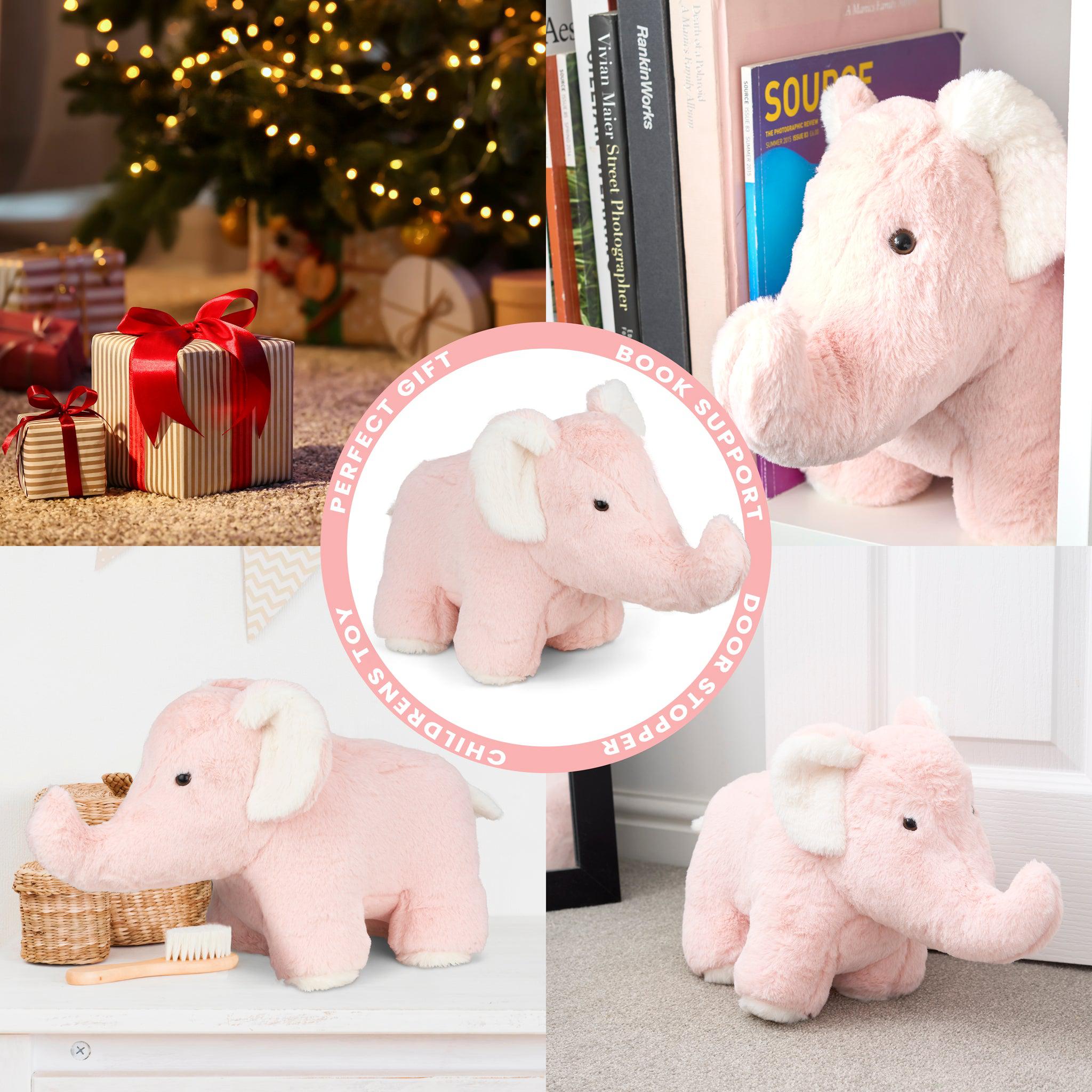 Large Pink "Ellie" Elephant Door Stop - 47cm-5010792441092-Bargainia.com