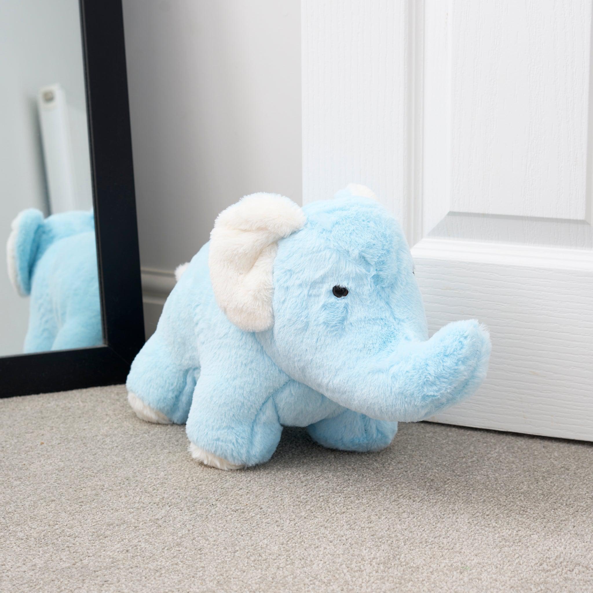 Large Blue "Elliot" Elephant Door Stop - 47cm-5010792441108-Bargainia.com