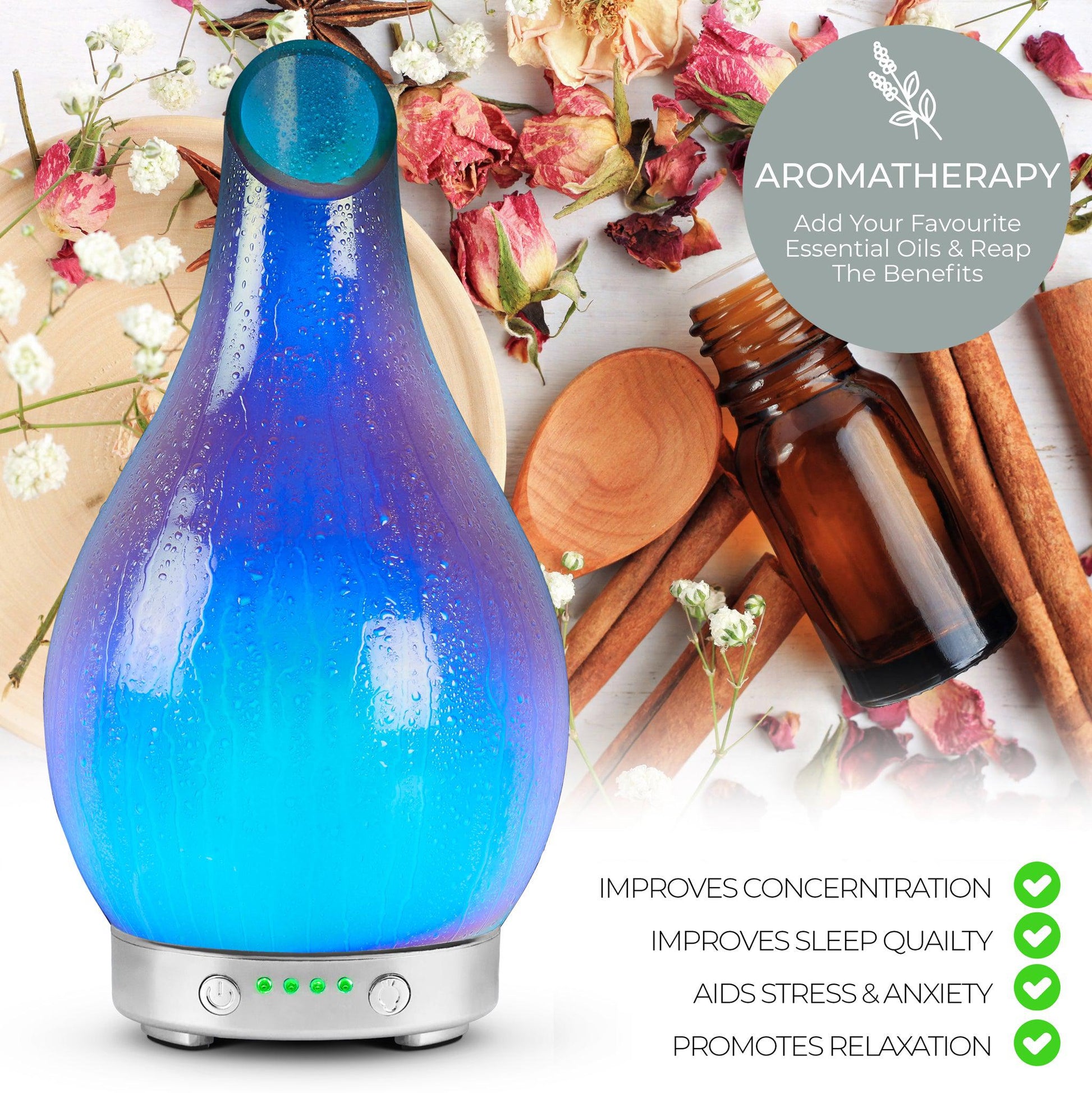 Desire Blue Supernova Colour Changing Aroma Humidifier-5010792466088-Bargainia.com