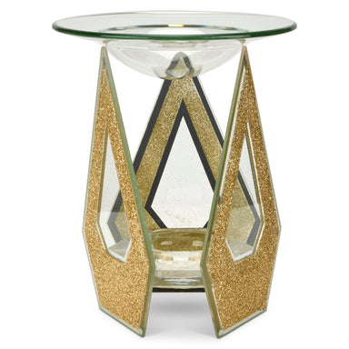 Gold Glitter Glass Wax/Oil Warmer-5010792466682-Bargainia.com