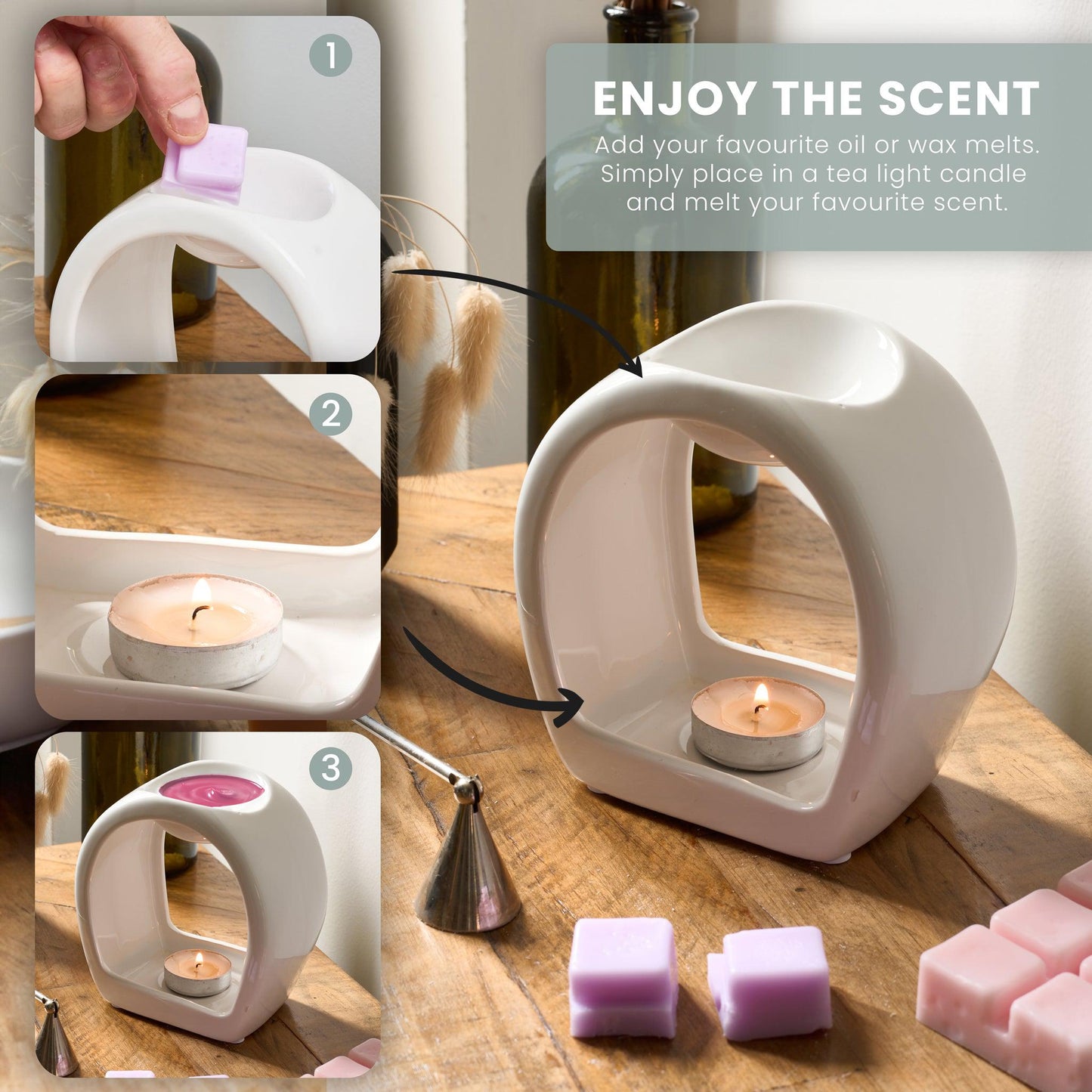 Orb Ceramic Wax & Oil Warmer - Assorted Colours-Bargainia.com