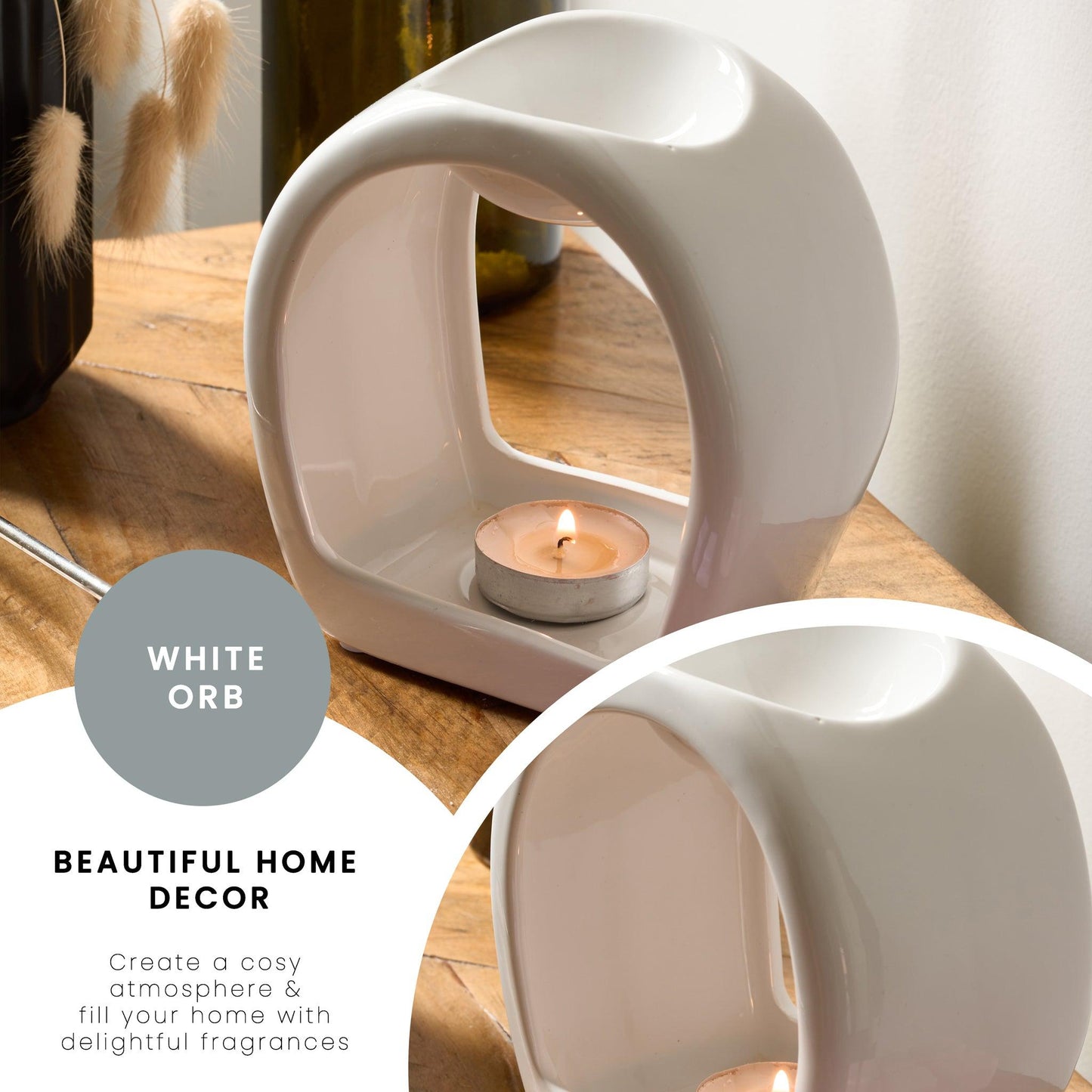 Orb Ceramic Wax & Oil Warmer - Assorted Colours-Bargainia.com