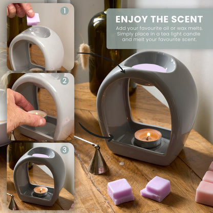 Orb Ceramic Wax & Oil Warmer - Assorted Colours-Bargainia.com