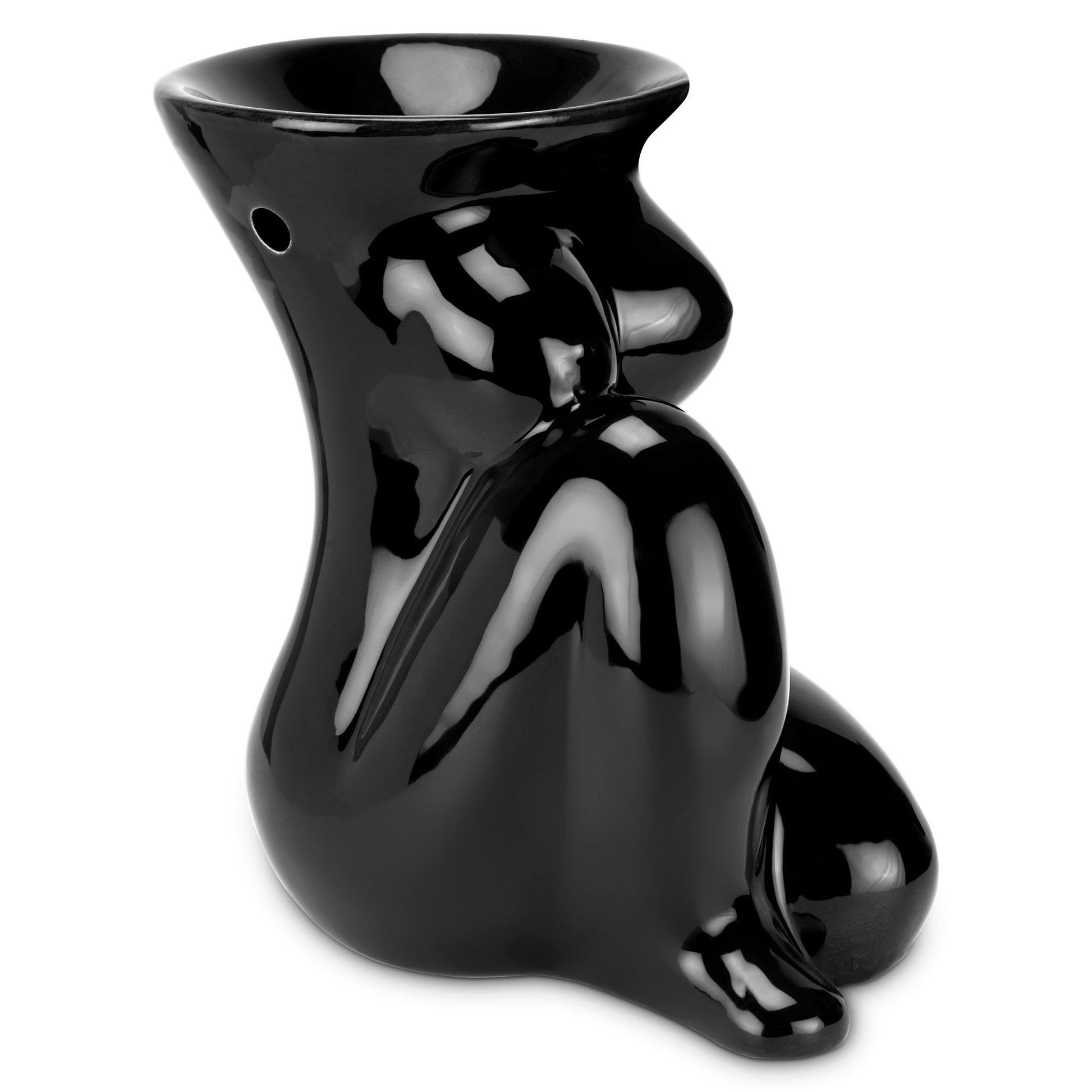 Kneeling Female Body Wax & Oil Warmer - Black-5010792486482-Bargainia.com