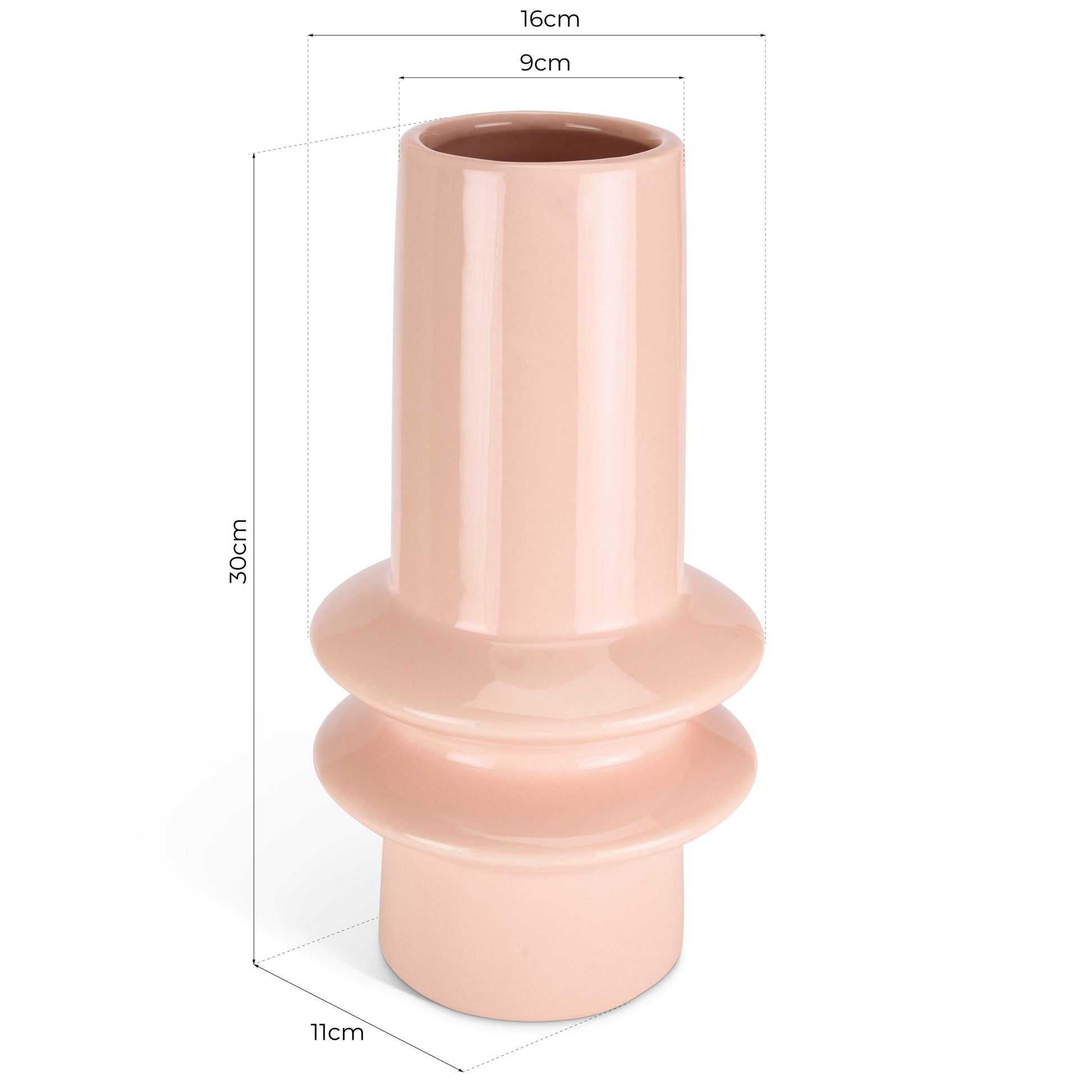 Tall Ceramic Bubble Vase - 30cm - Assorted Colours-Bargainia.com