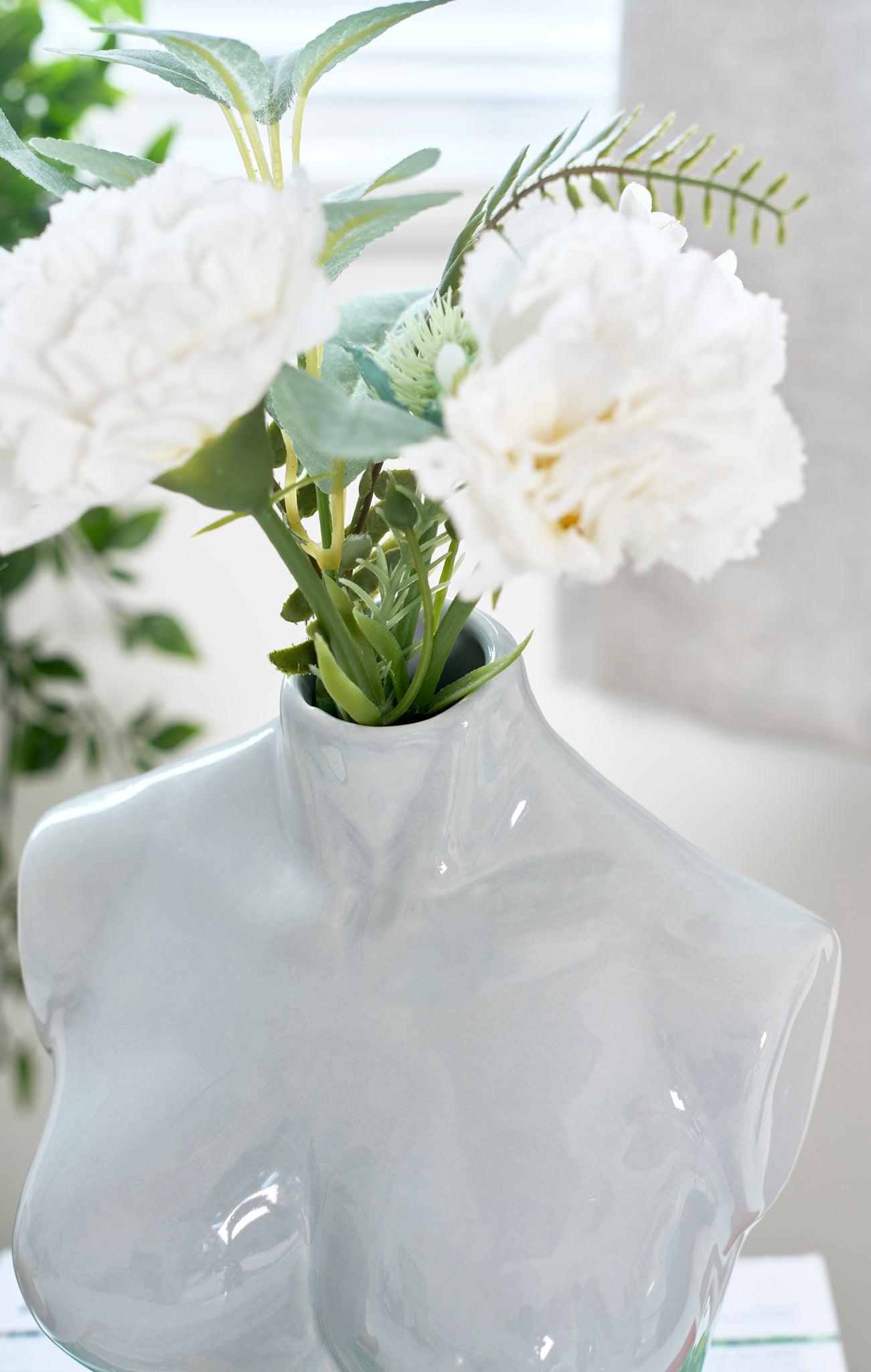 Female Silhouette Torso Vase - 20cm - Assorted Colours-Bargainia.com