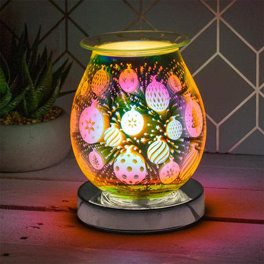 Desire Aroma Lamp - 3D Bauble Pattern - Silver-5010792518855-Bargainia.com