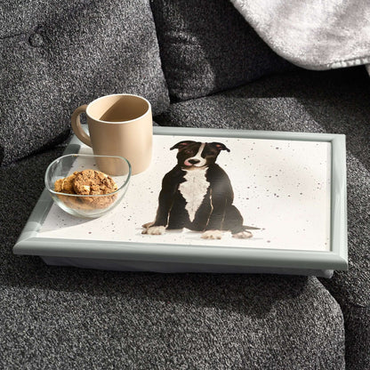 Staffie Lap Tray Bean Bag Serving Tray