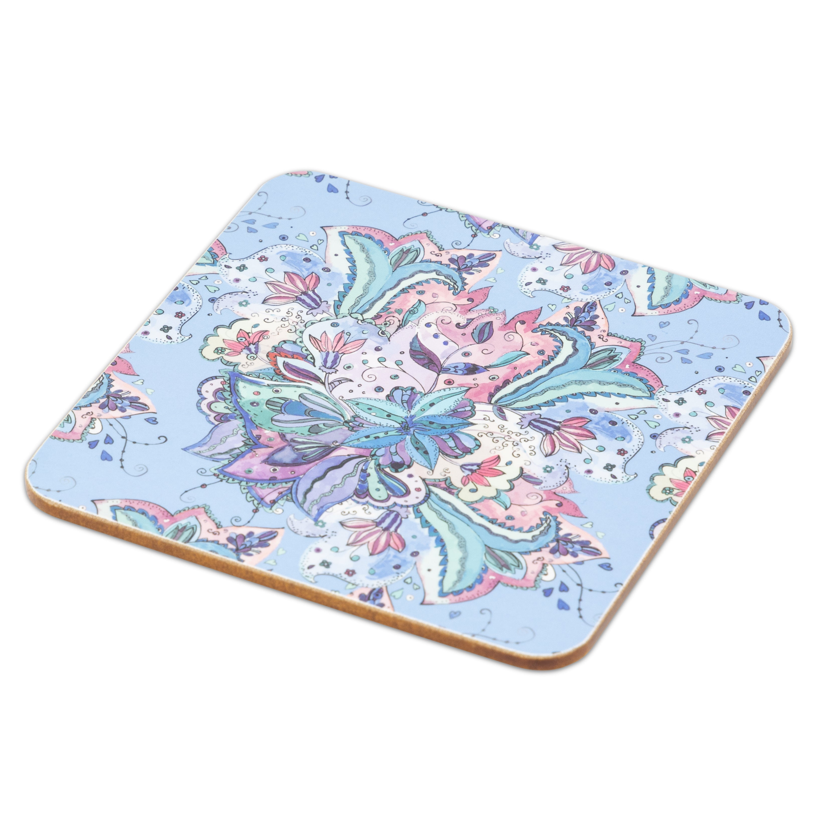 William Morris Lucerne Floral Coasters - Set of 4-5010792941271-Bargainia.com