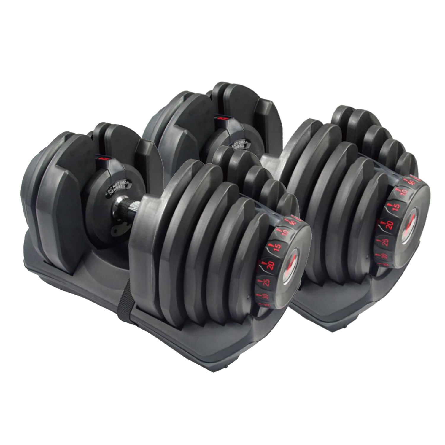 Set of 2 Adjustable Dumbbell | 5 - 52.5lbs | Liveup Sports-Bargainia.com