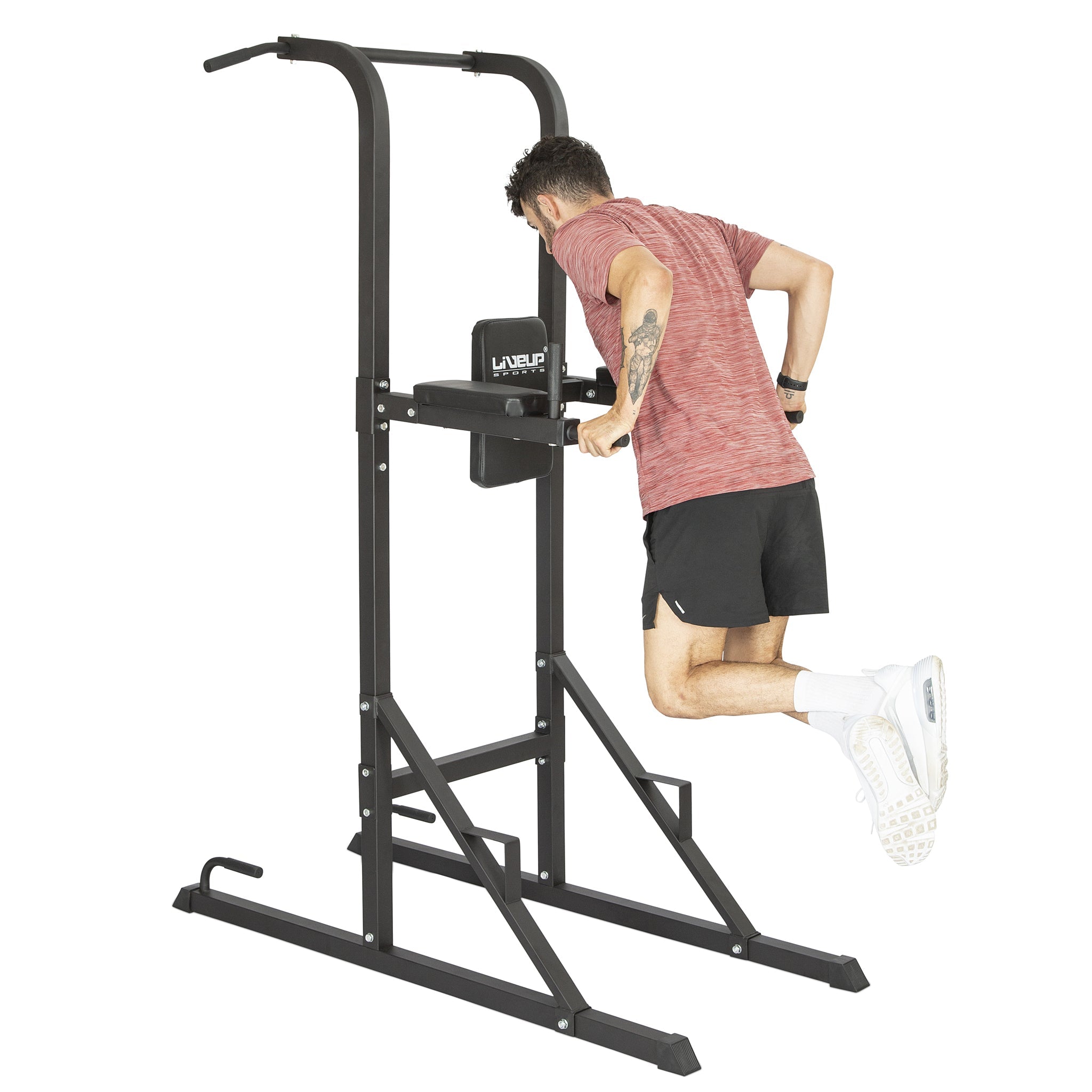 Steel Power Tower Pull-up & Dip Station