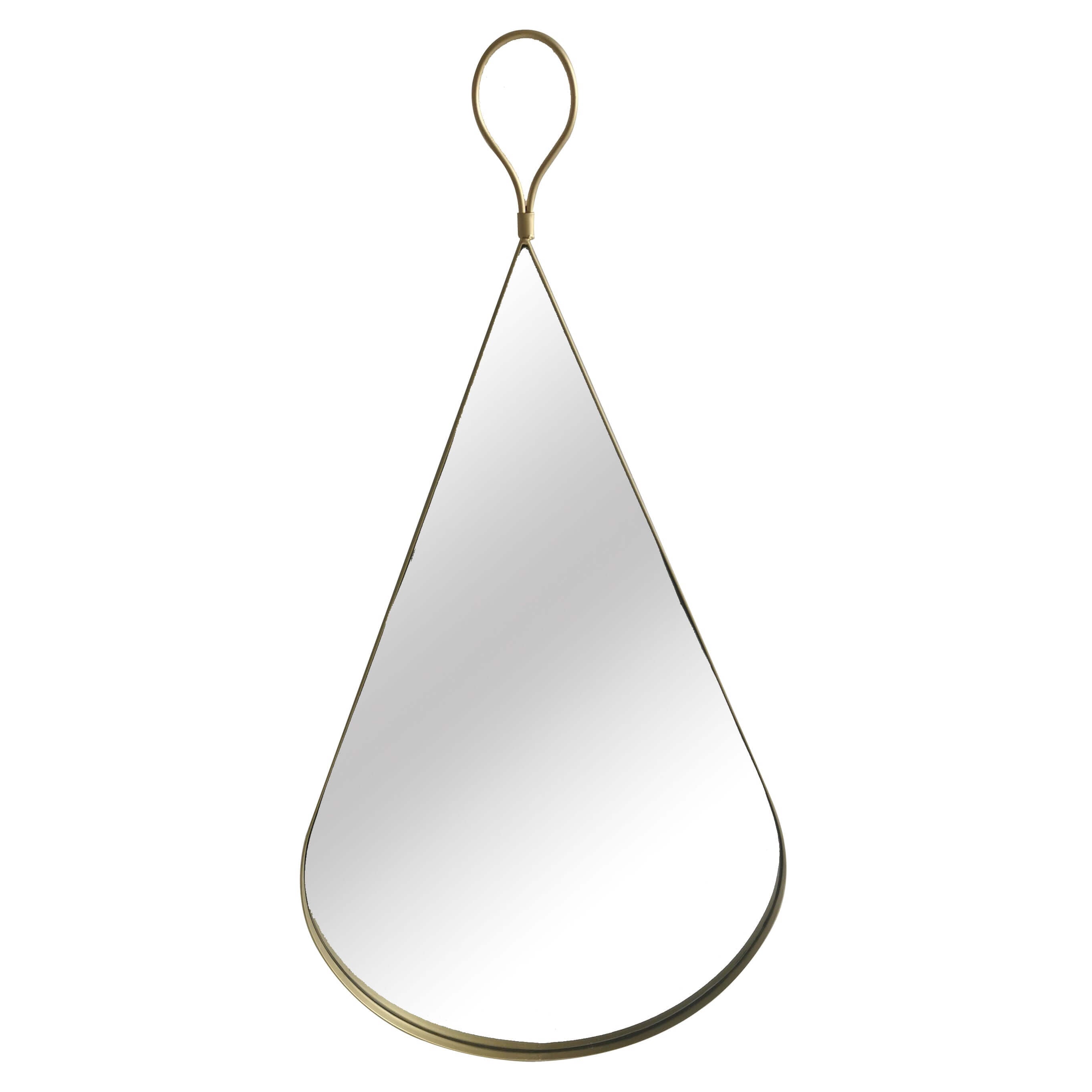 Tear Drop Mirror With Leather Hanging Strap 105cm