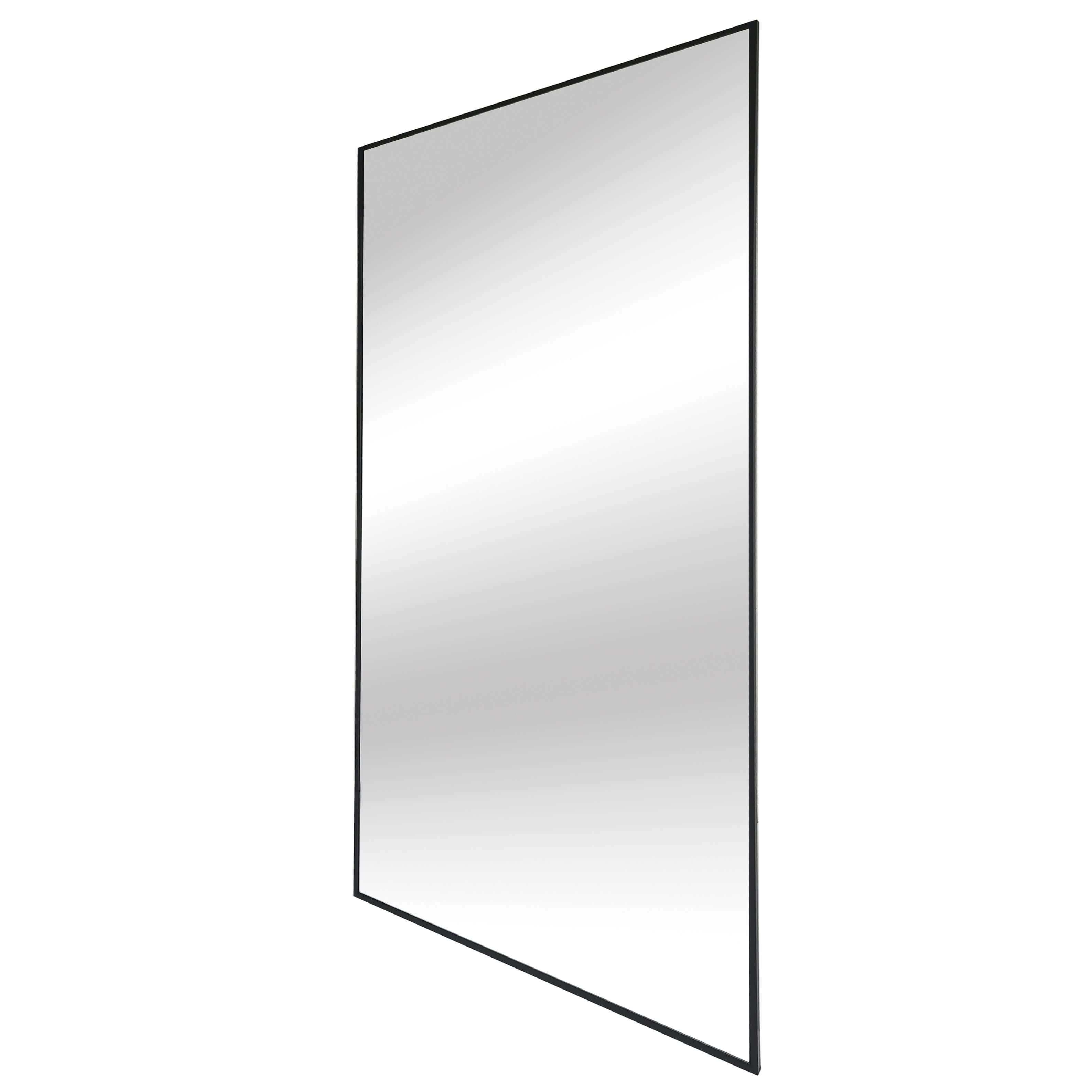 Black Iron Framed Mirror 105cm