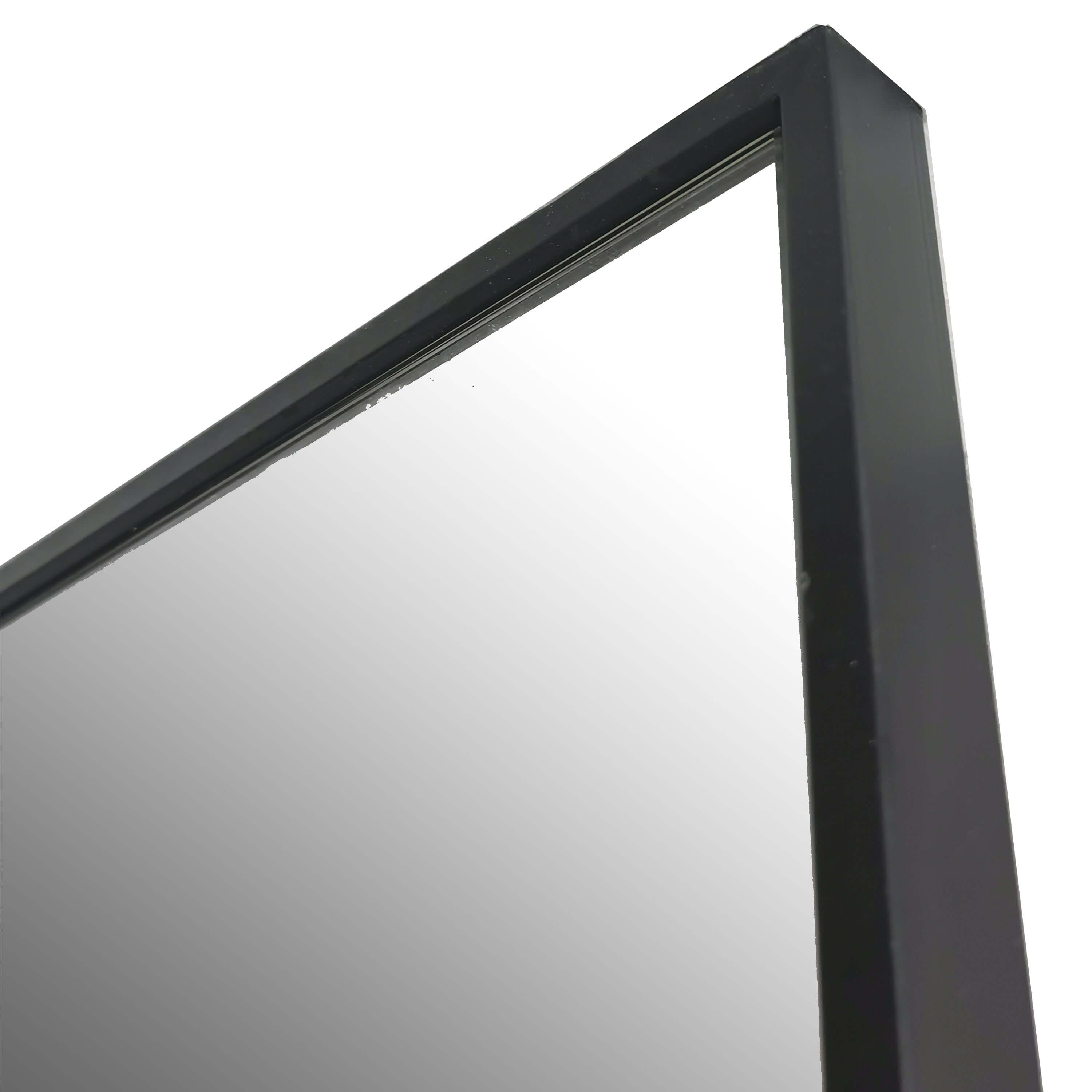 Black Iron Framed Mirror 105cm