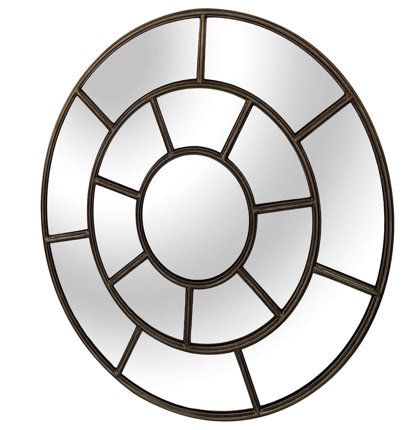 Art Deco Style Iron Framed Circle Mirror