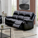 Black Bonded Leather Recliner Sofa Suite-5056150262602-Bargainia.com