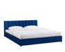 Blue Velvet Plush Ottoman Storage Bed Frame - Double or Super King-Bargainia.com