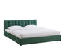 Jade Green Velvet Plush Ottoman Storage Bed Frame - Double or Super King-Bargainia.com