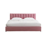 Pink Velvet Plush Ottoman Storage Bed Frame - Double or Super King-Bargainia.com