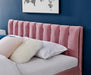 Pink Velvet Plush Ottoman Storage Bed Frame - Double or Super King-Bargainia.com