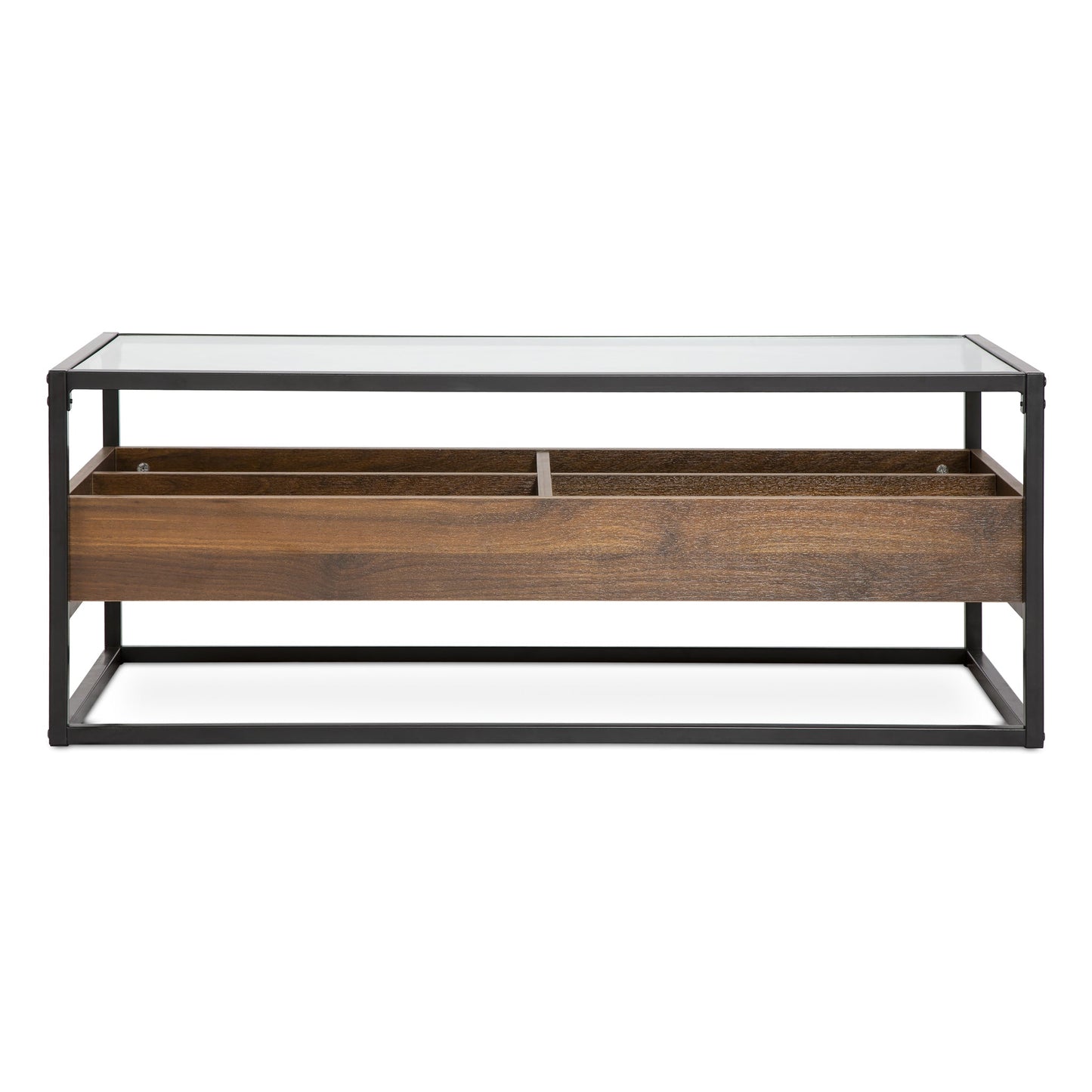 Collectors Industrial Coffee Walnut Coffee Table-5056536100627-Bargainia.com