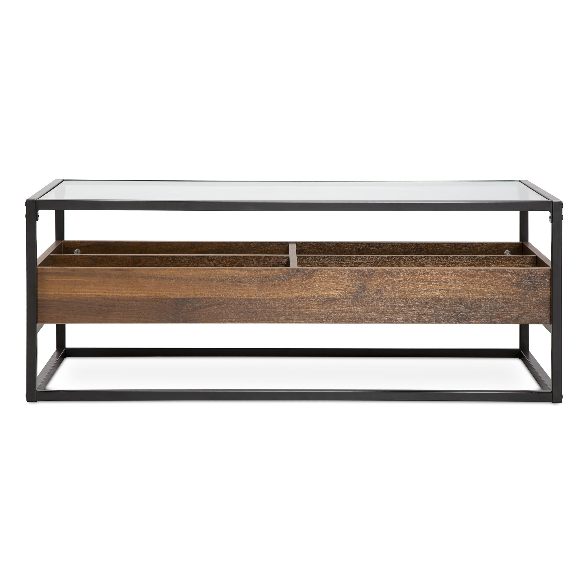 Collectors Industrial Coffee Walnut Coffee Table-5056536100627-Bargainia.com