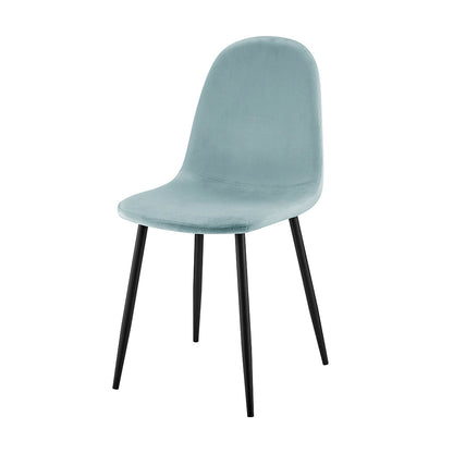 Ron Velvet Dining Chair - Blue