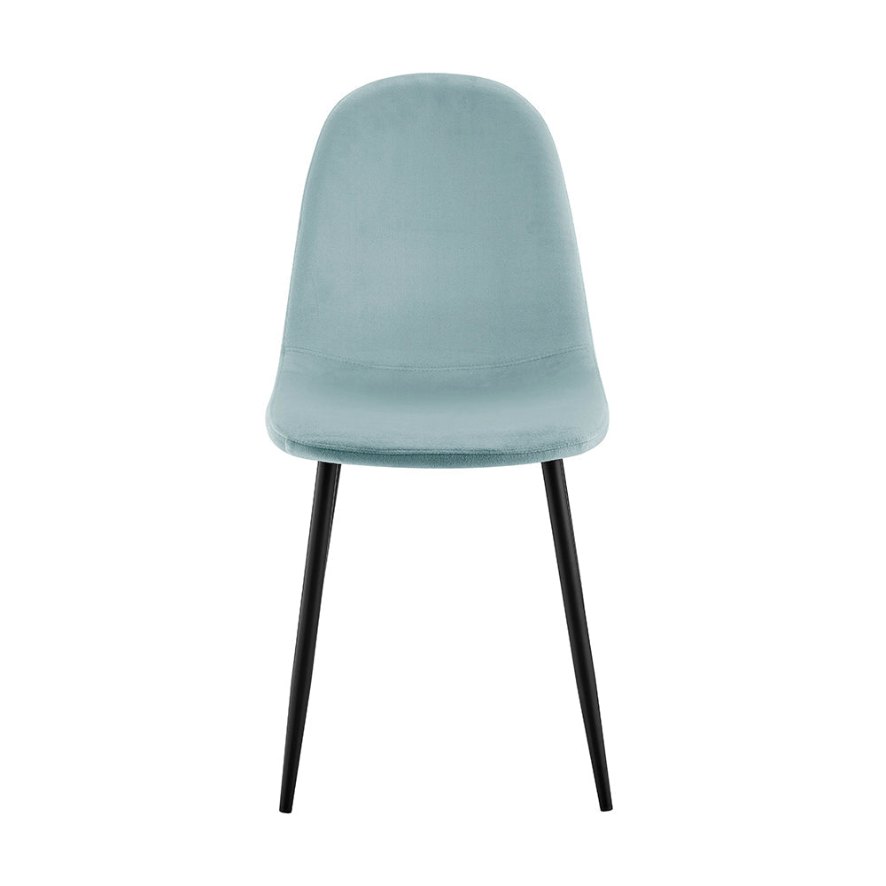 Ron Velvet Dining Chair - Blue