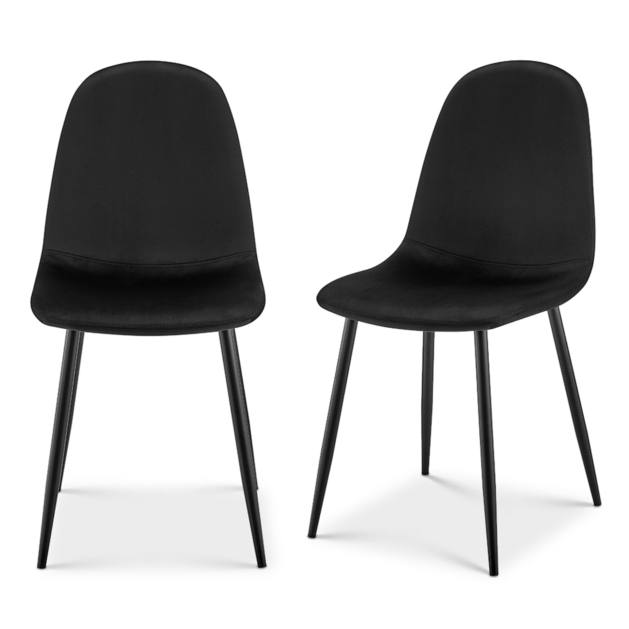 Ron Velvet Dining Chair - Black