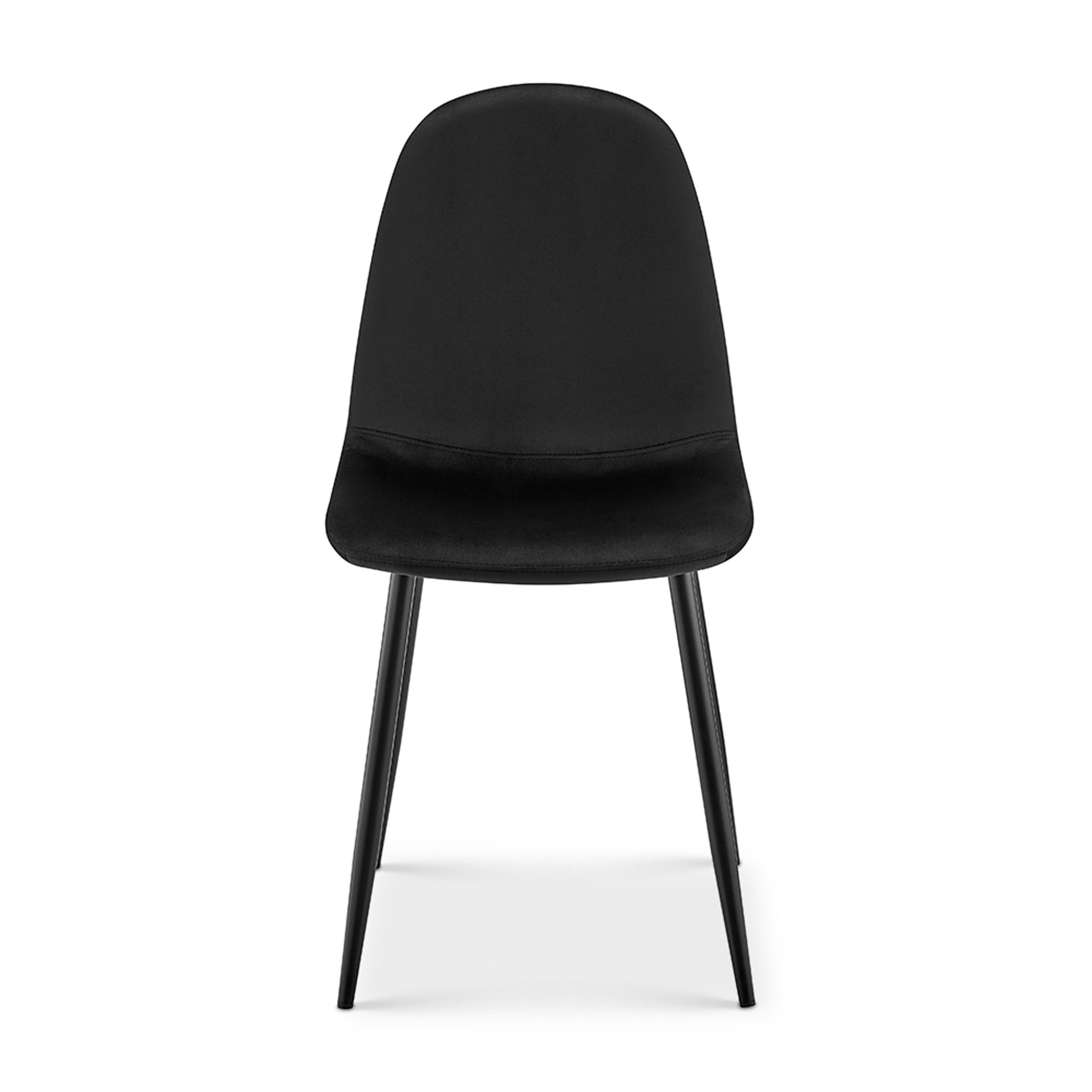 Ron Velvet Dining Chair - Black