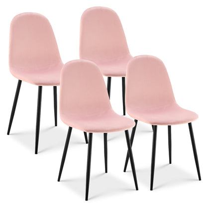 Ron Velvet Dining Chair - Pink