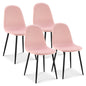 Ron Velvet Dining Chair - Pink