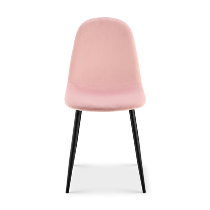 Ron Velvet Dining Chair - Pink