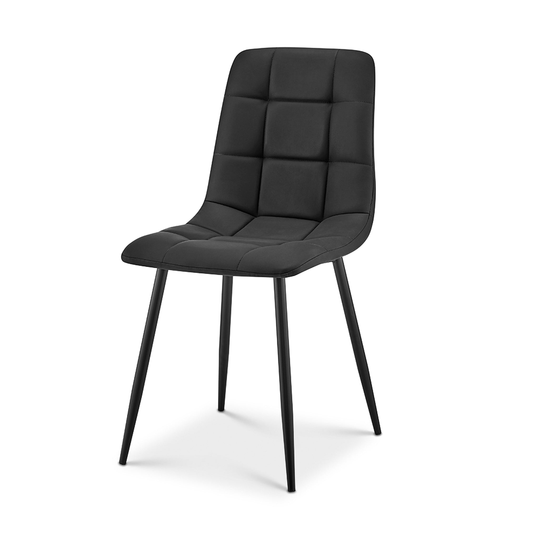 Zurich Faux Leather Embossed Dining Chair - Black