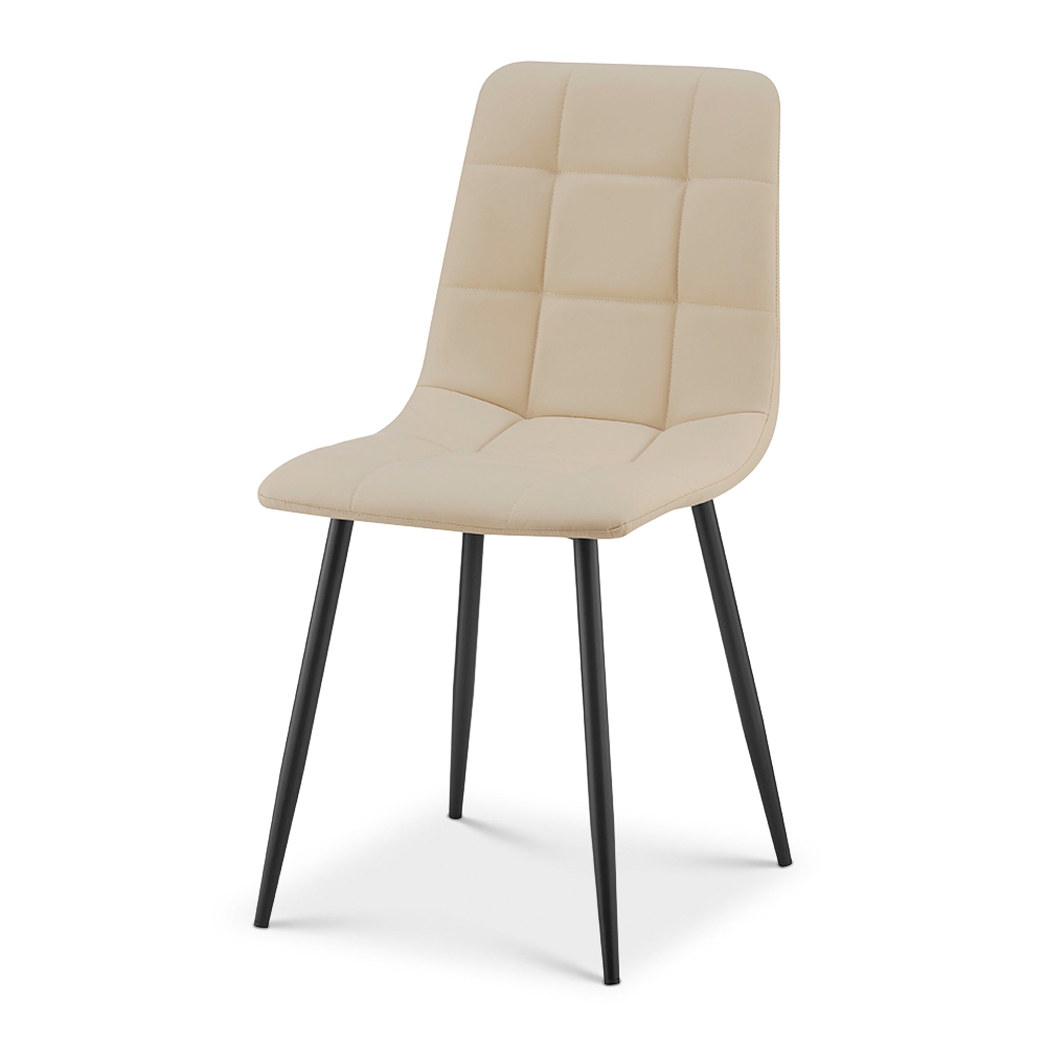 Zurich Velvet Embossed Dining Chair - Ivory White