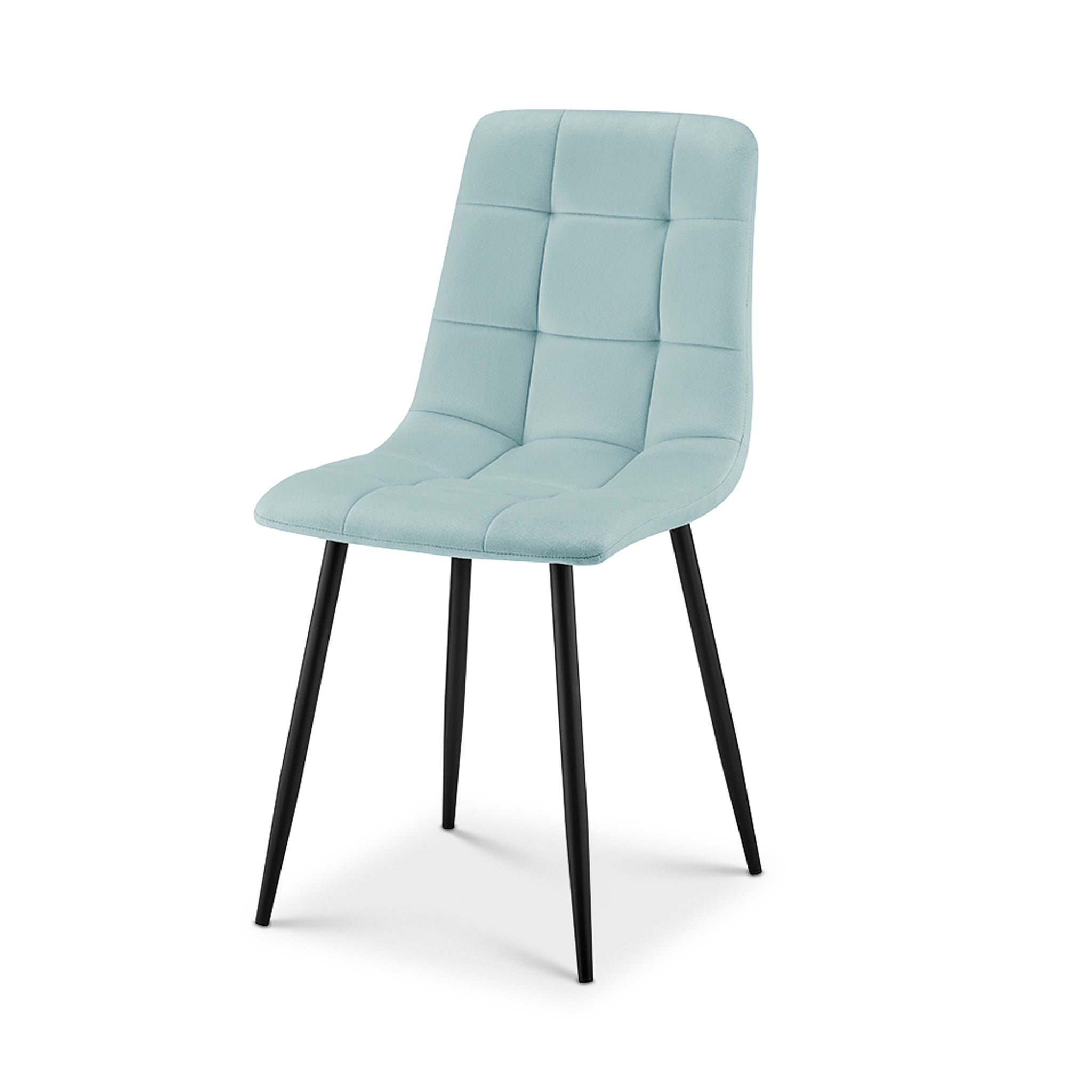 Zurich Velvet Embossed Dining Chair - Blue