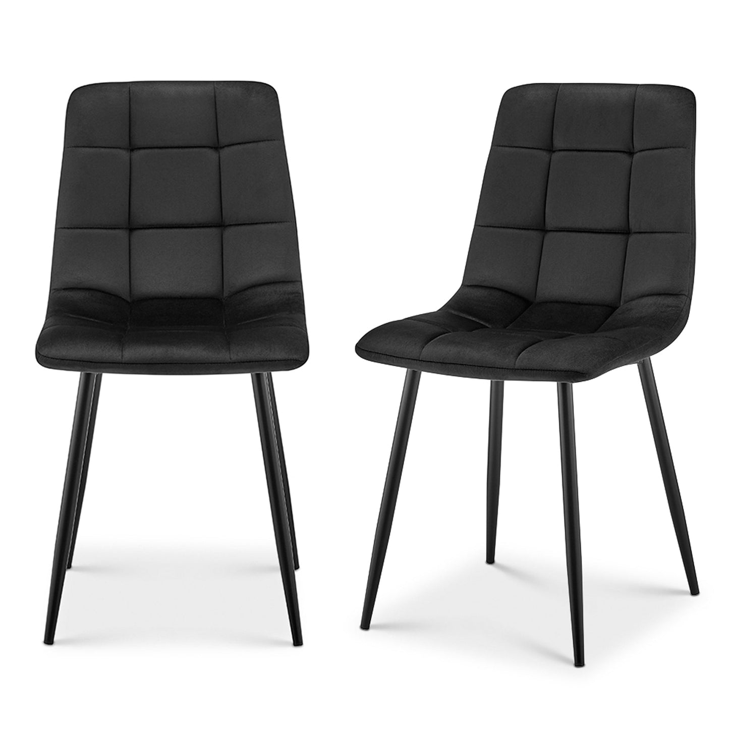 Zurich Velvet Embossed Dining Chair - Black