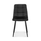 Zurich Velvet Embossed Dining Chair - Black