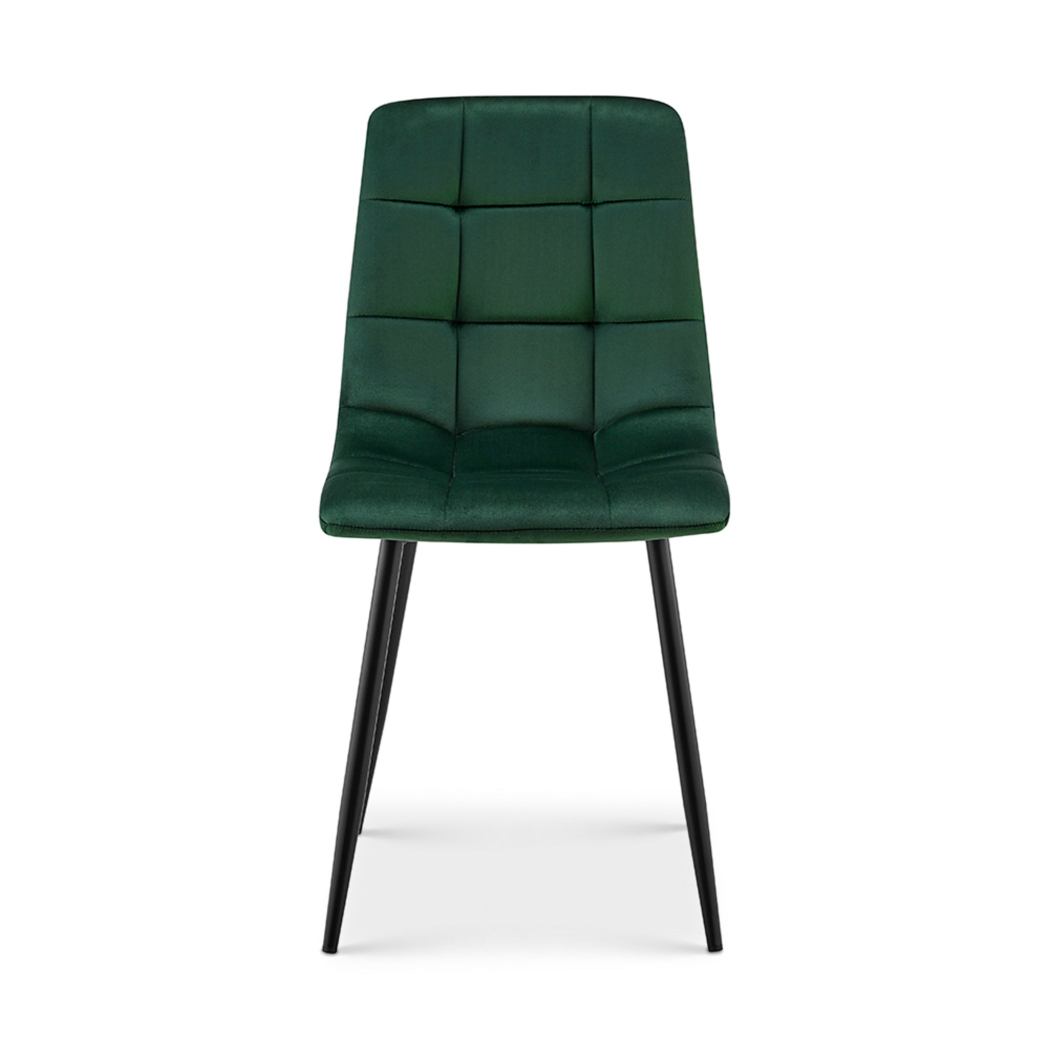 Zurich Velvet Embossed Dining Chair - Emerald Green