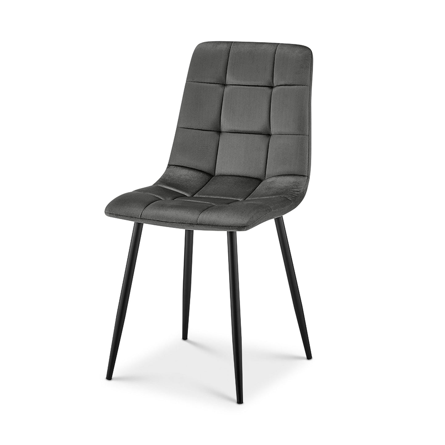 Zurich Velvet Embossed Dining Chair - Grey