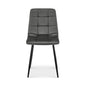 Zurich Velvet Embossed Dining Chair - Grey