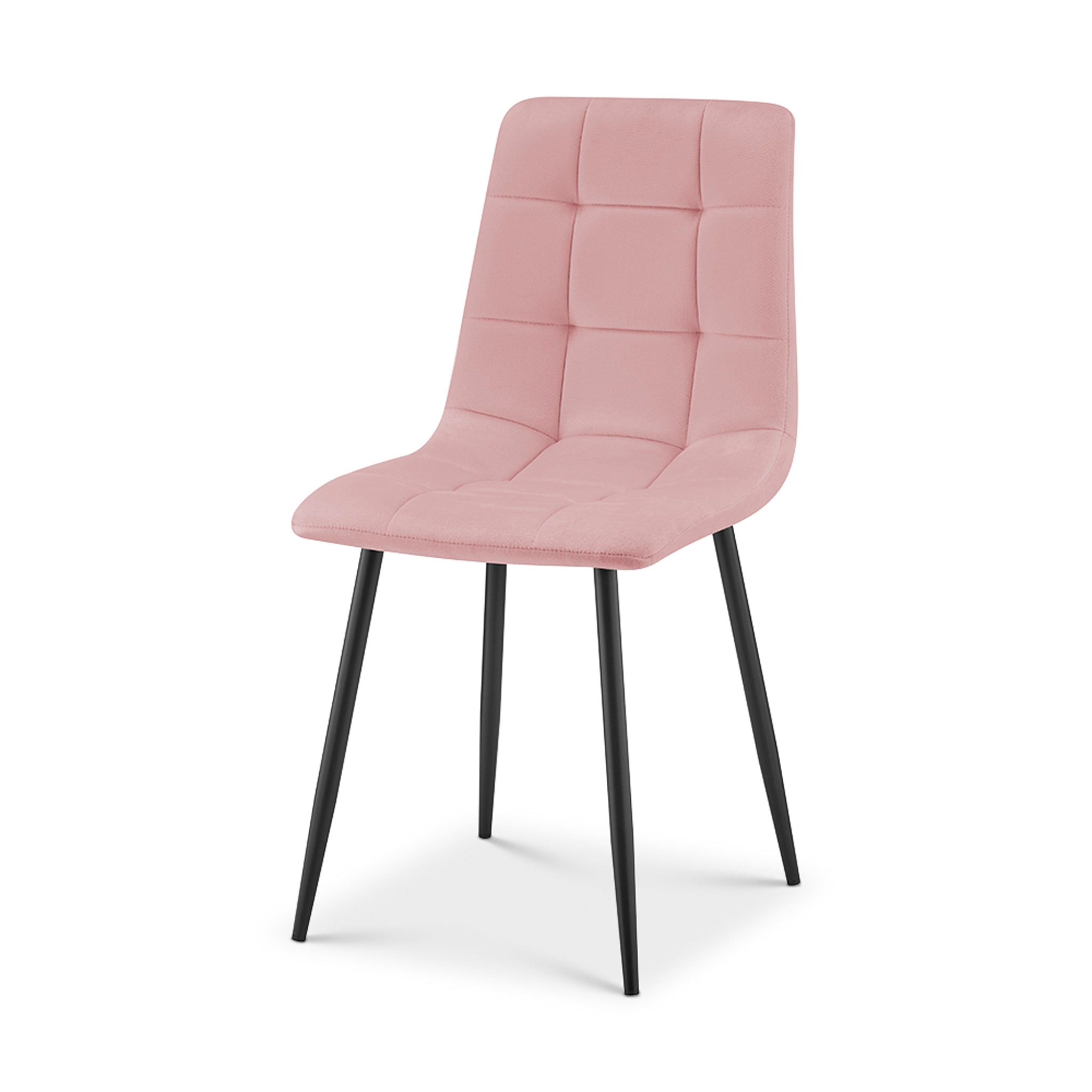 Zurich Velvet Embossed Dining Chair - Pink