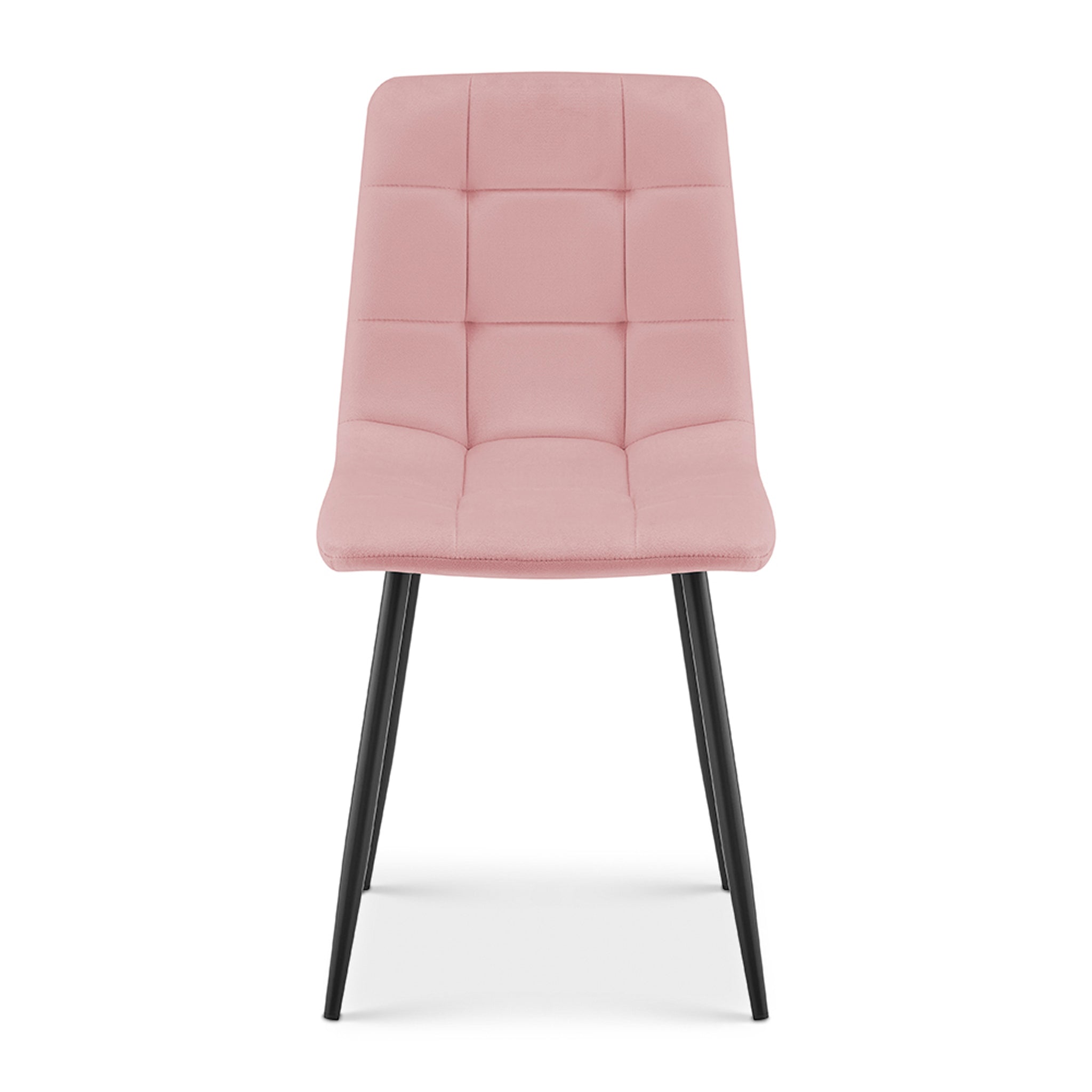 Zurich Velvet Embossed Dining Chair - Pink