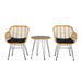 Wicker Rattan Bistro Table & Chairs Set-Bargainia.com