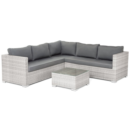 Grey Rattan Garden Furniture Corner Lounge Set 7-8 Seater-5056536102461-Bargainia.com