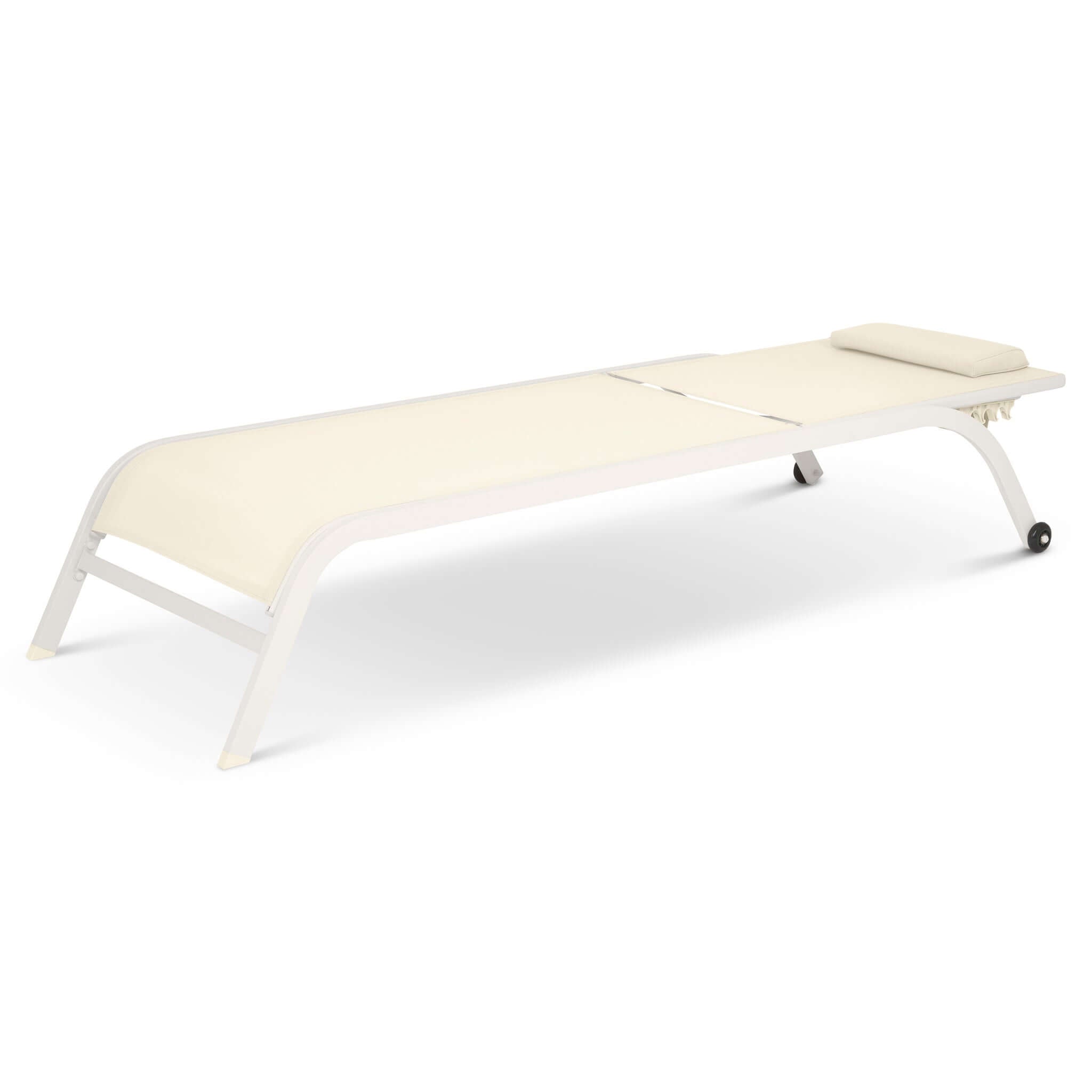 Bali Metal Sun Lounger Cream Set of 2