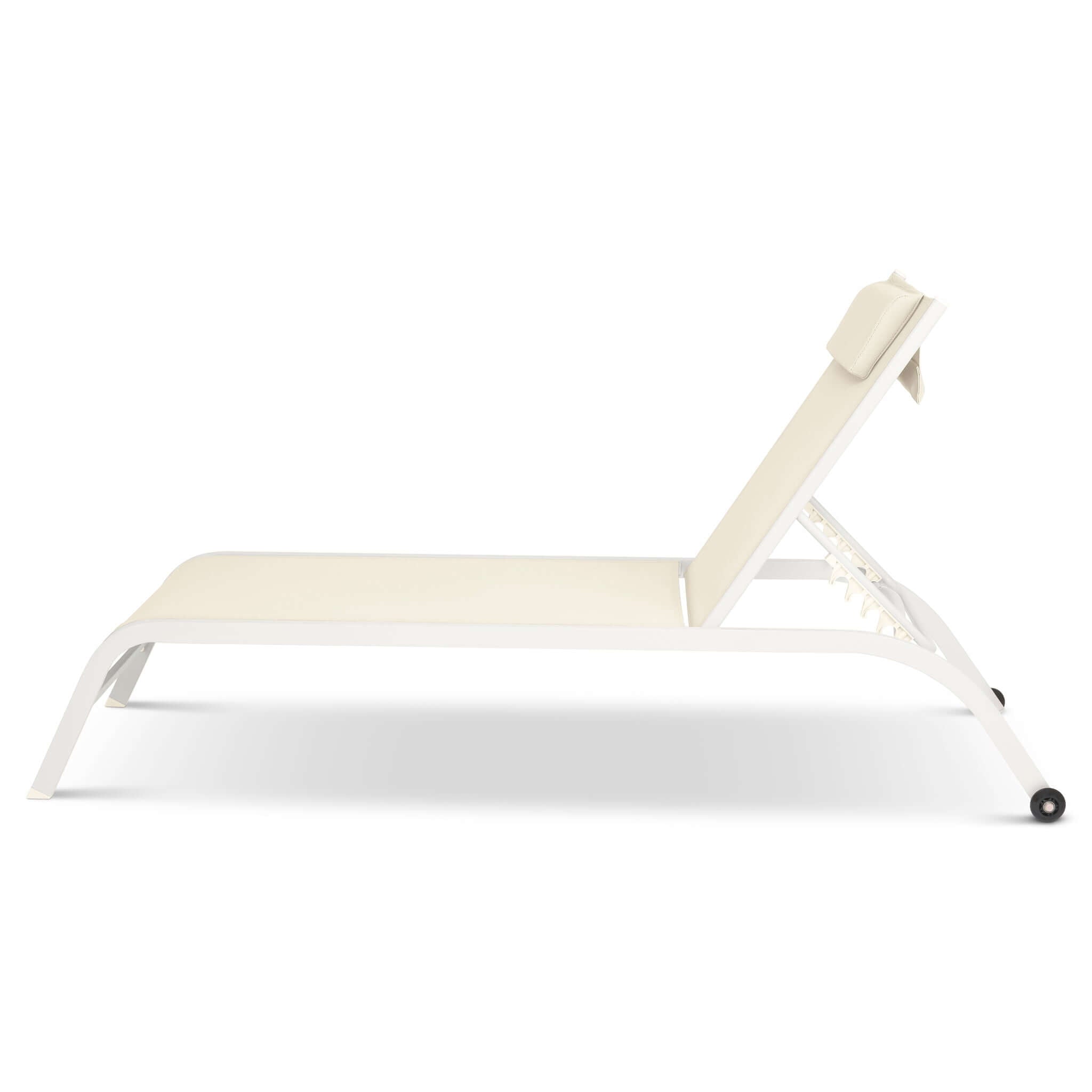 Bali Metal Sun Lounger Cream Set of 2