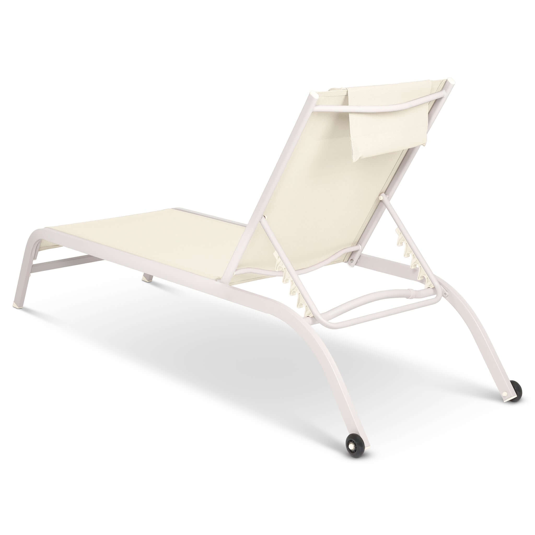 Bali Metal Sun Lounger Cream Set of 2