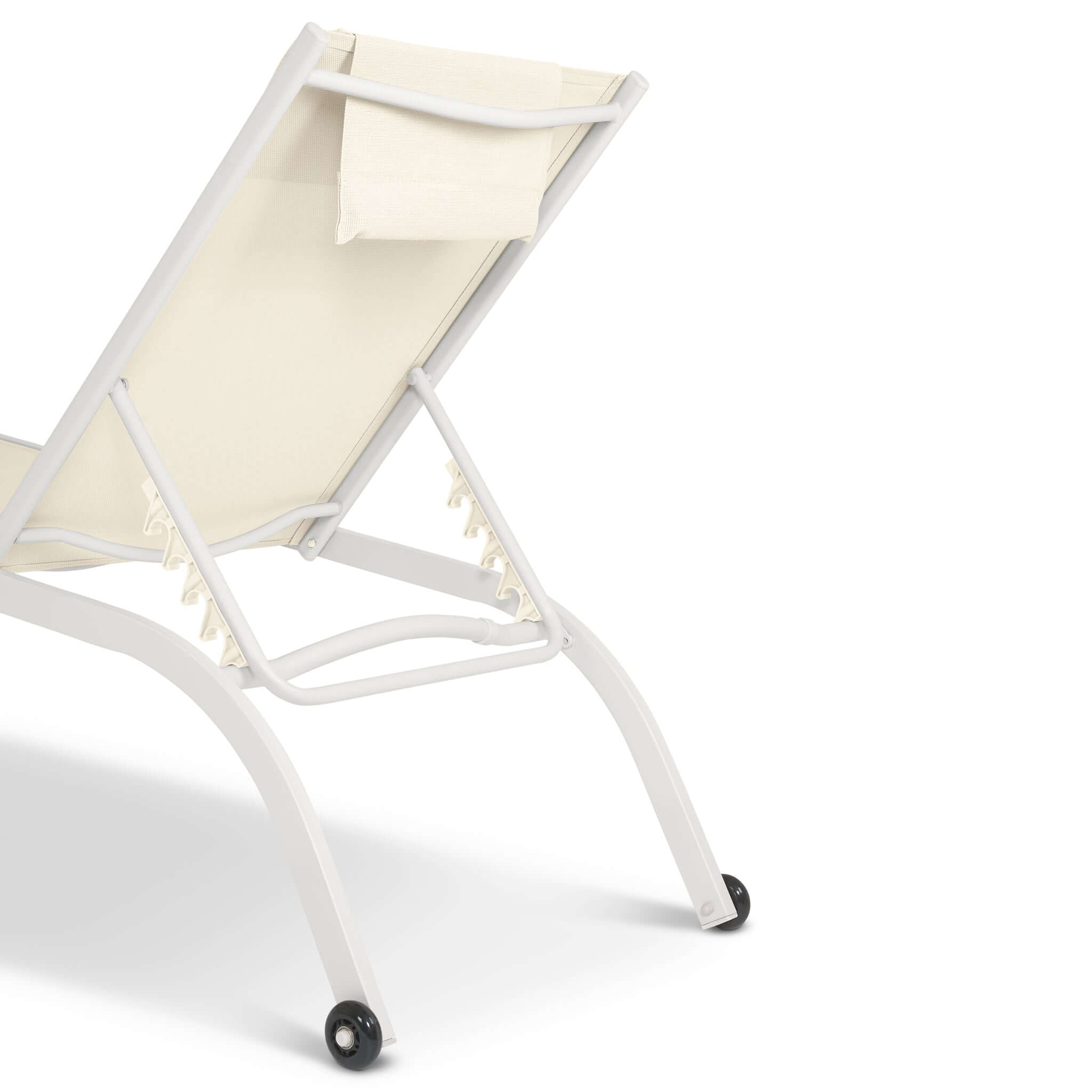 Bali Metal Sun Lounger Cream Set of 2