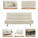 Cirrus Cream Boucle Click Clack 3 Seater Sofa Bed-5056536119384-Bargainia.com